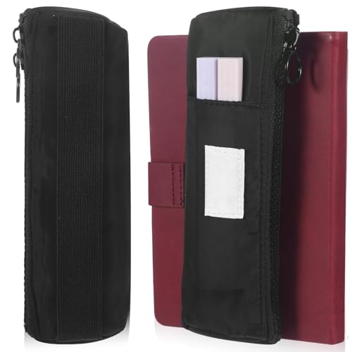 Bremorou Stifthalter Notizbuch FedermäPpchen Klein Tragbare Federtasche StiftemäPpchen Stifttasche MäPpchen Klein mit Verstellbarem Gummiband für Notebook Tagebuch Bücher Schule ZubehöR von Bremorou