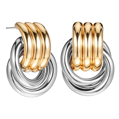 Knoten Ohrringe Gold Ohrringe Modeschmuck Ohrringe Klobige Creolen Statement Schmuck Tropfen Ohrringe Hypoallergene Elegante Goldene Ohrringe Hängend Chunky Drop Statement Für Damen Mädchen Geschenke Knoten Ohrringe Gold Ohrringe Modeschmuck Ohrringe Klobige Creolen Statement Schmuck Tropfen Ohrringe Hypoallergene Elegante Goldene Ohrringe Hängend Chunky Drop Statement Für Damen Mädchen Geschenke von Bremorou