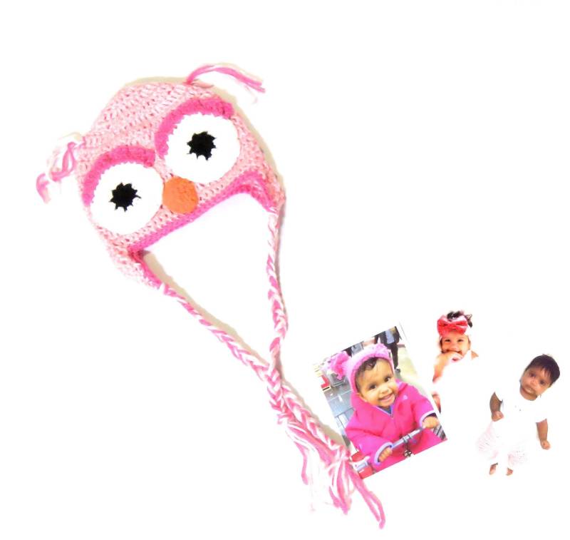 Baby-Hut, Häkeln, Ohr Klappe, Rosa, Mädchen, Neugeborene, Kinder von BrendaLizBoutique