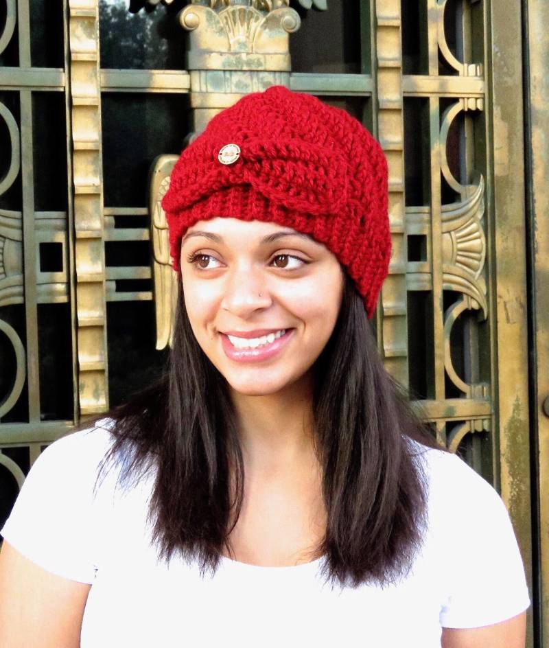 Gehäkelte Spiralmütze, Häkelbeanie, Häkelmütze, Farbe Ist Cranberry Gehäkelte Spiralmütze, Häkelbeanie, Häkelmütze, Farbe Ist Cranberry von BrendaLizBoutique