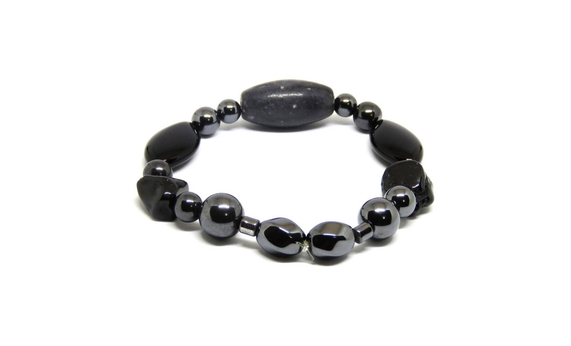 Steine, Einstellbar, Schwarz Stein Armband, Blb 51 Steine, Einstellbar, Schwarz Stein Armband, Blb 51 von BrendaLizBoutique