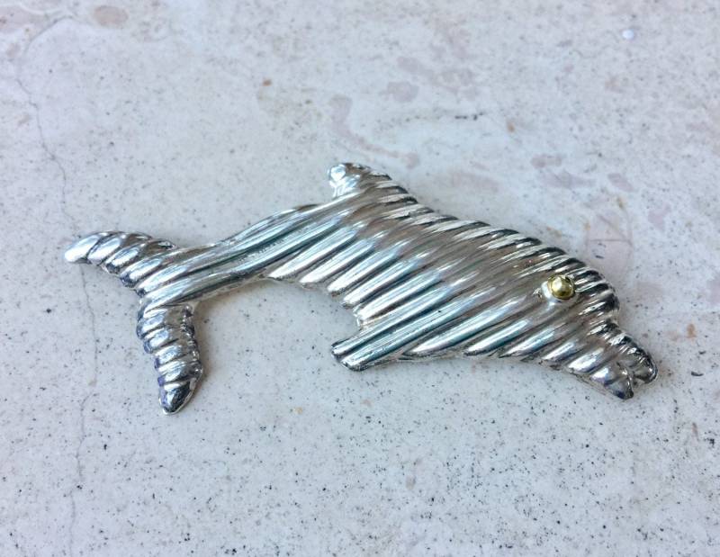 Vintage Delphin Brosche Sterling Silber Pin Mexiko Handwerker Gemacht Gepunzte 925 Vintage Delphin Brosche Sterling Silber Pin Mexiko Handwerker Gemacht Gepunzte 925 von BrensAttic