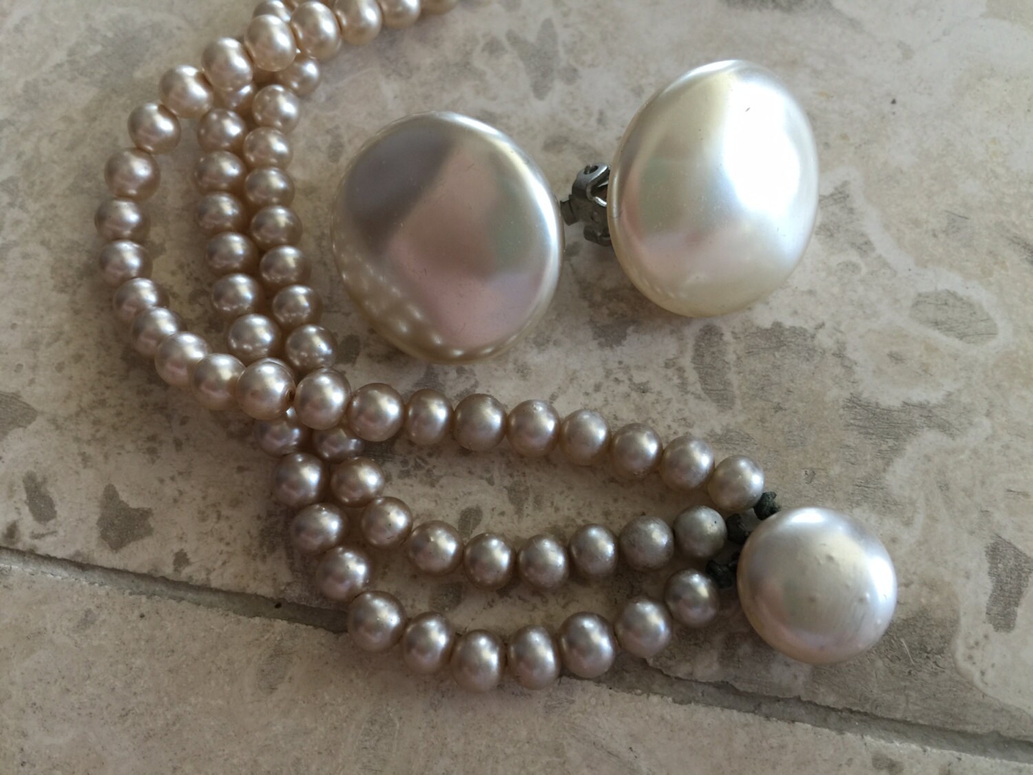 Vintage Perle Armband Und Ohrringe Set Glas Barocke Gepunziert Japan Champaign Downton Abbey Glühen Braut Vintage Perle Armband Und Ohrringe Set Glas Barocke Gepunziert Japan Champaign Downton Abbey Glühen Braut von BrensAttic