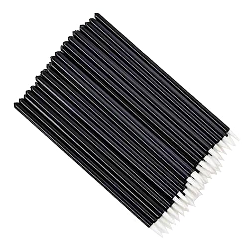 Brensty 100 Stück Schönheits-Make-Up-Eyeliner-Pinsel Make-Up-Pinsel Einweg-Eyeliner-Pinsel mit Kappe von Brensty