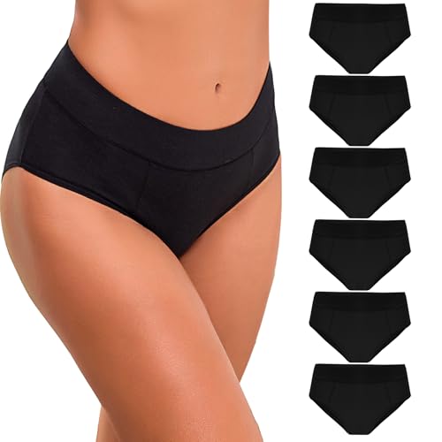 Bresdk Unterhosen Damen Slip Baumwolle Unterwäsche Frauen Atmungsaktiv Hipster Mehrpack S von Bresdk