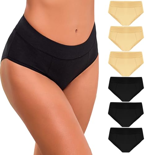 Bresdk Unterhosen Damen Slips Baumwolle Bequeme Unterwäsche Frauen Panties Mehrpack L von Bresdk