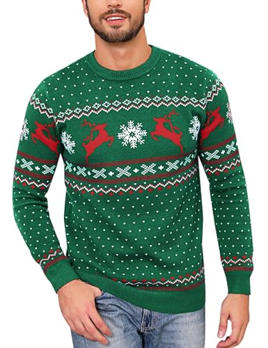 Bresdk Weihnachtspullover Herren Christmas Pullover Partner Paar Couple Weihnachtspulli Männer Grün XL Bresdk Weihnachtspullover Herren Christmas Pullover Partner Paar Couple Weihnachtspulli Männer Grün XL von Bresdk