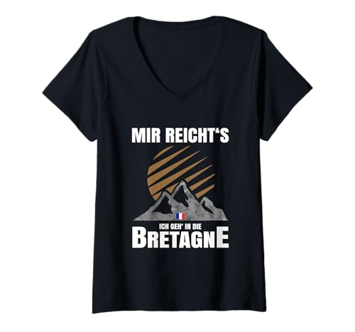 Damen Wanderung Gadgets Urlaub Souvenir Wandern In Der Bretagne T-Shirt mit V-Ausschnitt Damen Wanderung Gadgets Urlaub Souvenir Wandern In Der Bretagne T-Shirt mit V-Ausschnitt von Bretagne Wandern und Wanderung Gadgets