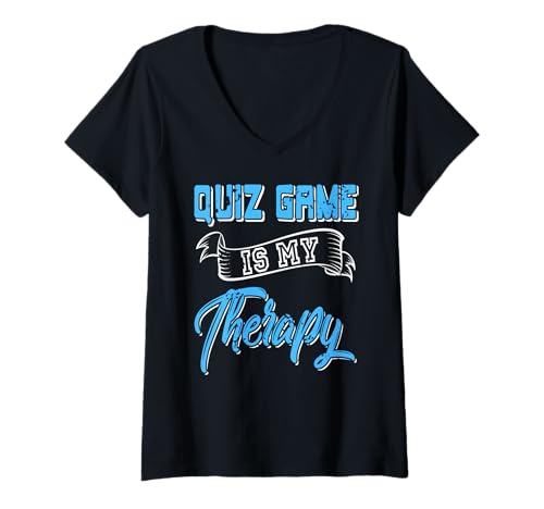 Damen Quizspiel Therapie Humor Mentale Flucht Zitat T-Shirt mit V-Ausschnitt Damen Quizspiel Therapie Humor Mentale Flucht Zitat T-Shirt mit V-Ausschnitt von Brettspiel Strategie Nerd Geist Entspannung