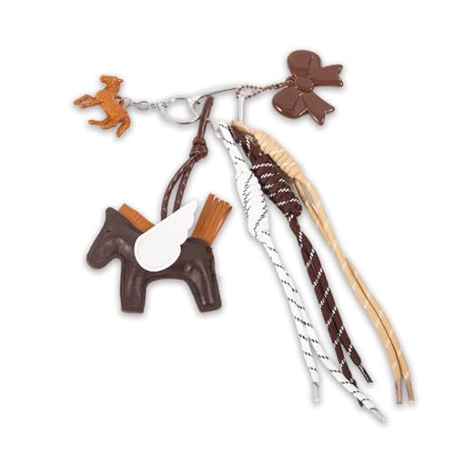 Brewlix Pony Charms Anhänger Y2K Bag, Taschenanhänger Damen aus Seil in Künstlichem Leder, Bag Charms als Pferde Mädchen Geschenk für Tasche oder Rucksack Schlüsselanhänger Brewlix Pony Charms Anhänger Y2K Bag, Taschenanhänger Damen aus Seil in Künstlichem Leder, Bag Charms als Pferde Mädchen Geschenk für Tasche oder Rucksack Schlüsselanhänger von Brewlix