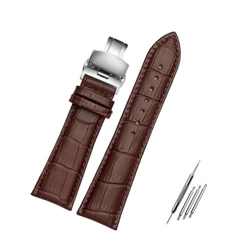 Breites Uhrenarmband aus Leder – 18–28 mm, großes Ersatzband für Herren,19mm von Breyhda
