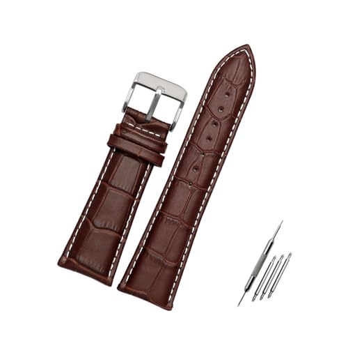Breites Uhrenarmband aus Leder – 18–28 mm, großes Ersatzband für Herren,19mm von Breyhda