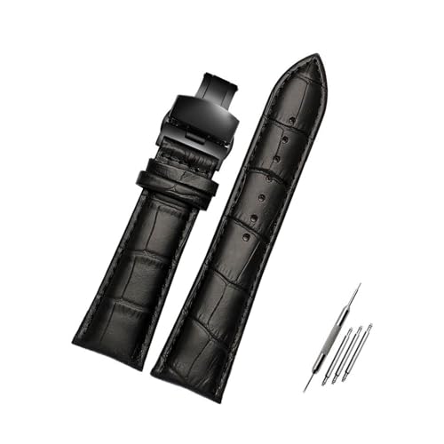 Breites Uhrenarmband aus Leder – 18–28 mm, großes Ersatzband für Herren,22mm von Breyhda