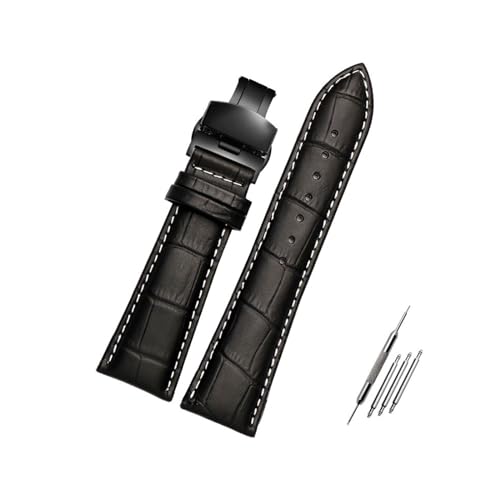 Breites Uhrenarmband aus Leder – 18–28 mm, großes Ersatzband für Herren,23mm von Breyhda
