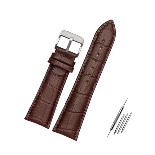 Breites Uhrenarmband aus Leder – 18–28 mm, großes Ersatzband für Herren,24mm von Breyhda