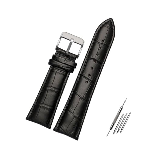 Breites Uhrenarmband aus Leder – 18–28 mm, großes Ersatzband für Herren,26mm von Breyhda