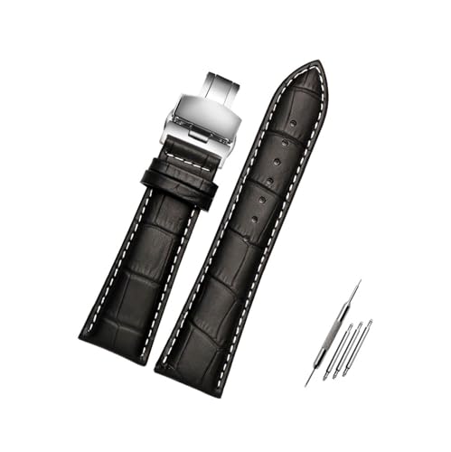 Breites Uhrenarmband aus Leder – 18–28 mm, großes Ersatzband für Herren,26mm von Breyhda
