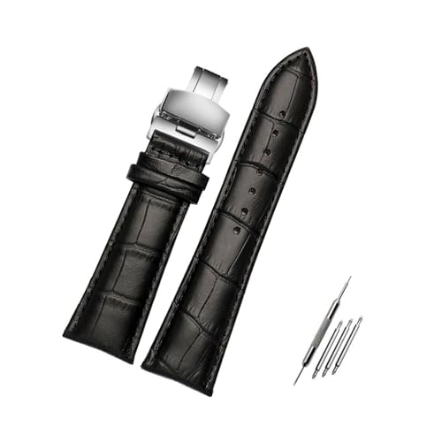 Breites Uhrenarmband aus Leder – 18–28 mm, großes Ersatzband für Herren,28mm von Breyhda