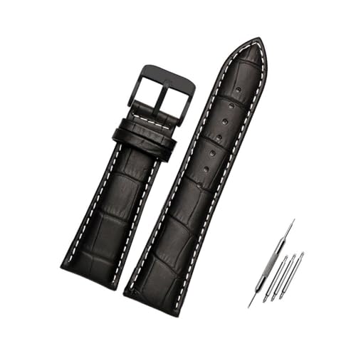 Breites Uhrenarmband aus Leder – 18–28 mm, großes Ersatzband für Herren,28mm Breites Uhrenarmband aus Leder – 18–28 mm, großes Ersatzband für Herren,28mm von Breyhda