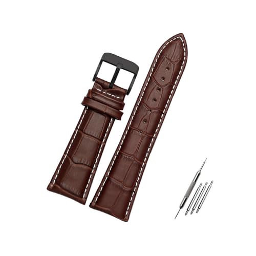 Breites Uhrenarmband aus Leder – 18–28 mm, großes Ersatzband für Herren,28mm von Breyhda