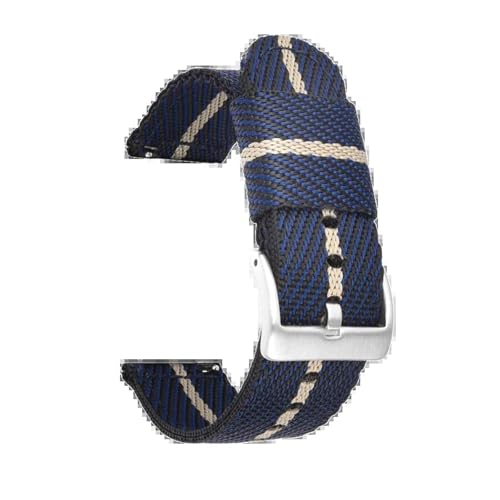Breyhda 18 mm, 20 mm, 22 mm, 24 mm, Nylongewebe, Sport-Uhrenarmband für Damen und Herren – gewebtes elastisches Armband mit Schnellverschluss,20mm von Breyhda