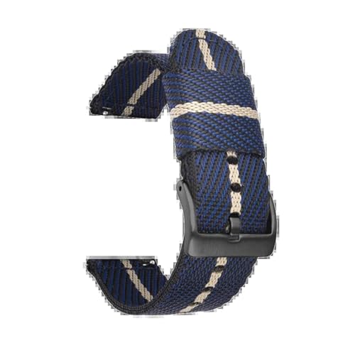 Breyhda 18 mm, 20 mm, 22 mm, 24 mm, Nylongewebe, Sport-Uhrenarmband für Damen und Herren – gewebtes elastisches Armband mit Schnellverschluss,22mm von Breyhda