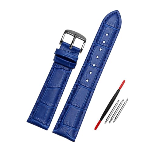 Breyhda Blaues Uhrenarmband aus Leder – 12–23 mm, Ersatzarmband mit mitgeliefertem Montagewerkzeug,20mm Breyhda Blaues Uhrenarmband aus Leder – 12–23 mm, Ersatzarmband mit mitgeliefertem Montagewerkzeug,20mm von Breyhda