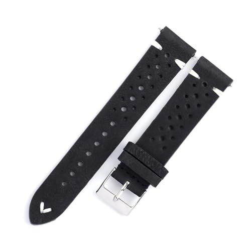 Breyhda Buntes Uhrenarmband aus Leder – 20–22 mm, lebendiges Ersatzband für stilvolle Uhren,Schwarz,22mm Breyhda Buntes Uhrenarmband aus Leder – 20–22 mm, lebendiges Ersatzband für stilvolle Uhren,Schwarz,22mm von Breyhda