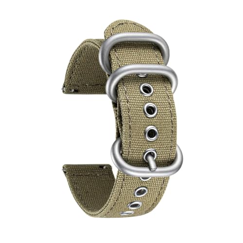 Breyhda Canvas-Uhrenarmbänder 18/20/22/24 mm – Schnellverschluss-Uhrenarmbänder aus Baumwollgewebe, bequeme Riemen, leicht zu ersetzen,20mm von Breyhda