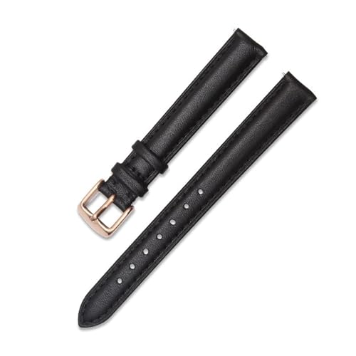 Breyhda Damen-Uhrenarmband aus Leder – 12–20 mm, Ersatzband in Schwarz/Weiß/Rosa/Braun,16mm von Breyhda