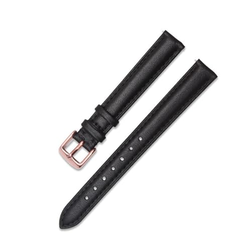 Breyhda Damen-Uhrenarmband aus Leder – 12–20 mm, Ersatzband in Schwarz/Weiß/Rosa/Braun,17mm von Breyhda