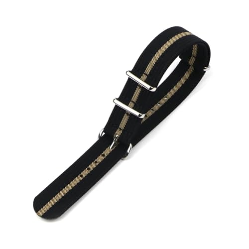 Breyhda Elastisches Nylon-Uhrenarmband 18 mm 19 mm 20 mm 22 mm – Stoff-Uhrenarmband, weiche Ersatzarmbänder, universelle Passform für die meisten Uhren,22mm von Breyhda
