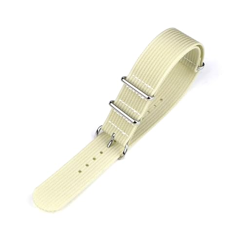 Breyhda Elastisches Nylon-Uhrenarmband 18 mm 19 mm 20 mm 22 mm – Stoff-Uhrenarmband, weiche Ersatzarmbänder, universelle Passform für die meisten Uhren,Beige,20mm Breyhda Elastisches Nylon-Uhrenarmband 18 mm 19 mm 20 mm 22 mm – Stoff-Uhrenarmband, weiche Ersatzarmbänder, universelle Passform für die meisten Uhren,Beige,20mm von Breyhda