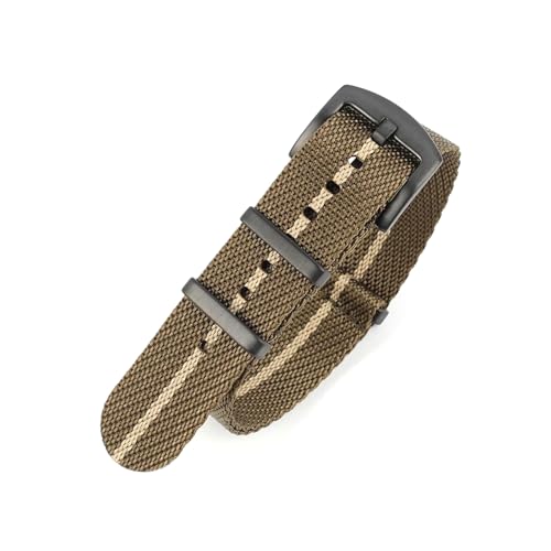 Breyhda Ersatz-Uhrenarmband aus Nylon, 20 mm, 22 mm – Streifendesign, weiches Armband, universelle Passform für Uhren, langlebiges Uhrenzubehör,20mm von Breyhda