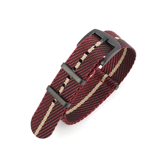Breyhda Ersatz-Uhrenarmband aus Nylon, 20 mm, 22 mm – Streifendesign, weiches Armband, universelle Passform für Uhren, langlebiges Uhrenzubehör,20mm von Breyhda