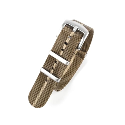 Breyhda Ersatz-Uhrenarmband aus Nylon, 20 mm, 22 mm – Streifendesign, weiches Armband, universelle Passform für Uhren, langlebiges Uhrenzubehör,22mm von Breyhda