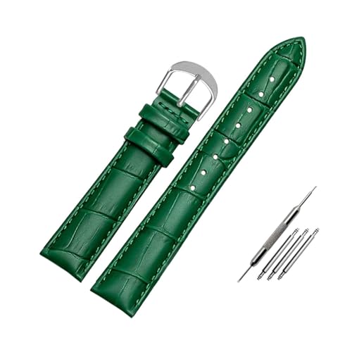 Breyhda Farbiges Lederarmband für Damen – 12–20 mm, stilvolles Ersatzarmband-Accessoire,14mm von Breyhda