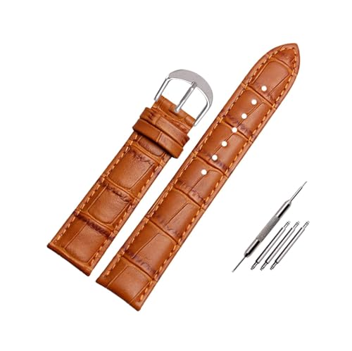 Breyhda Farbiges Lederarmband für Damen – 12–20 mm, stilvolles Ersatzarmband-Accessoire,20mm von Breyhda