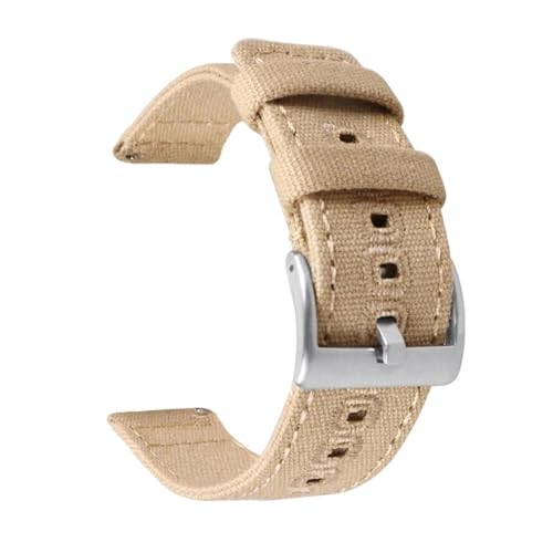 Breyhda Geflochtenes Canvas-Uhrenarmband 18 mm 20 mm 22 mm – Schnellverschlussarmband, verschleißfest, praktisches Uhrenzubehör,22mm von Breyhda