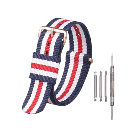 Breyhda Gewebtes Uhrenarmband aus Nylon, 16–22 mm – Ersatzarmband, weich und langlebig, universell passend für die meisten Uhren, Uhrenzubehör,12mm Breyhda Gewebtes Uhrenarmband aus Nylon, 16–22 mm – Ersatzarmband, weich und langlebig, universell passend für die meisten Uhren, Uhrenzubehör,12mm von Breyhda