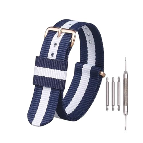 Breyhda Gewebtes Uhrenarmband aus Nylon, 16–22 mm – Ersatzarmband, weich und langlebig, universell passend für die meisten Uhren, Uhrenzubehör,12mm Breyhda Gewebtes Uhrenarmband aus Nylon, 16–22 mm – Ersatzarmband, weich und langlebig, universell passend für die meisten Uhren, Uhrenzubehör,12mm von Breyhda