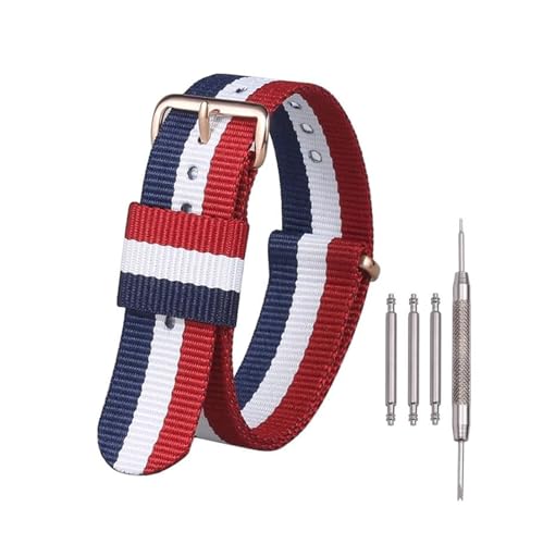 Breyhda Gewebtes Uhrenarmband aus Nylon, 16–22 mm – Ersatzarmband, weich und langlebig, universell passend für die meisten Uhren, Uhrenzubehör,19mm Breyhda Gewebtes Uhrenarmband aus Nylon, 16–22 mm – Ersatzarmband, weich und langlebig, universell passend für die meisten Uhren, Uhrenzubehör,19mm von Breyhda