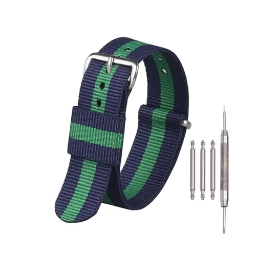 Breyhda Gewebtes Uhrenarmband aus Nylon, 16–22 mm – Ersatzarmband, weich und langlebig, universell passend für die meisten Uhren, Uhrenzubehör,20mm Breyhda Gewebtes Uhrenarmband aus Nylon, 16–22 mm – Ersatzarmband, weich und langlebig, universell passend für die meisten Uhren, Uhrenzubehör,20mm von Breyhda