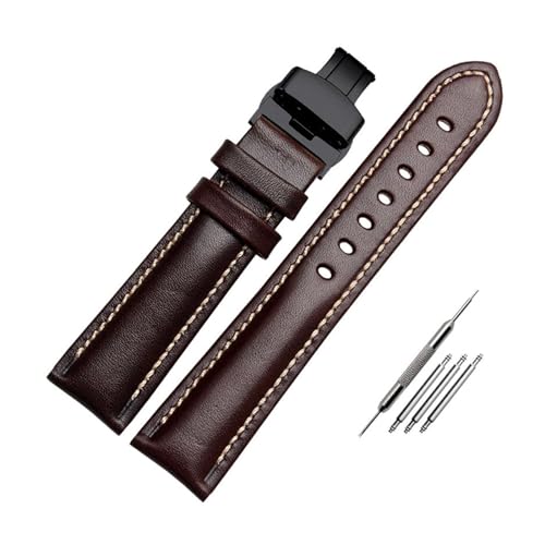Breyhda Klassisches Uhrenarmband aus Leder – 18–22 mm, Ersatzarmband für Damen und Herren,20mm von Breyhda