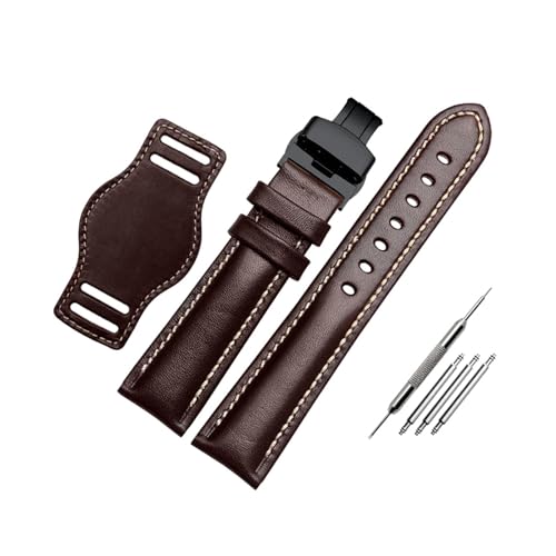 Breyhda Klassisches Uhrenarmband aus Leder – 18–22 mm, Ersatzarmband für Damen und Herren,20mm von Breyhda