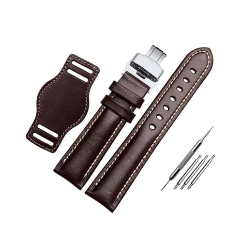Breyhda Klassisches Uhrenarmband aus Leder – 18–22 mm, Ersatzarmband für Damen und Herren,20mm von Breyhda