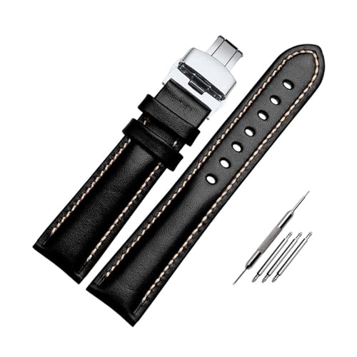 Breyhda Klassisches Uhrenarmband aus Leder – 18–22 mm, Ersatzarmband für Damen und Herren,21mm von Breyhda