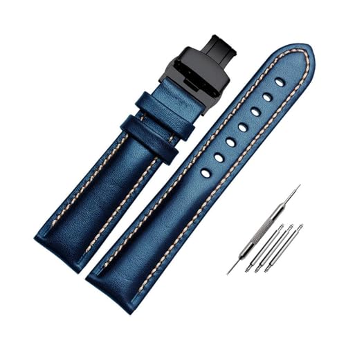 Breyhda Klassisches Uhrenarmband aus Leder – 18–22 mm, Ersatzarmband für Damen und Herren,21mm von Breyhda