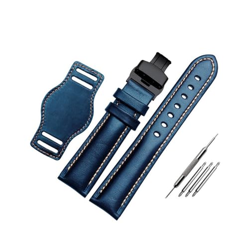 Breyhda Klassisches Uhrenarmband aus Leder – 18–22 mm, Ersatzarmband für Damen und Herren,22mm von Breyhda