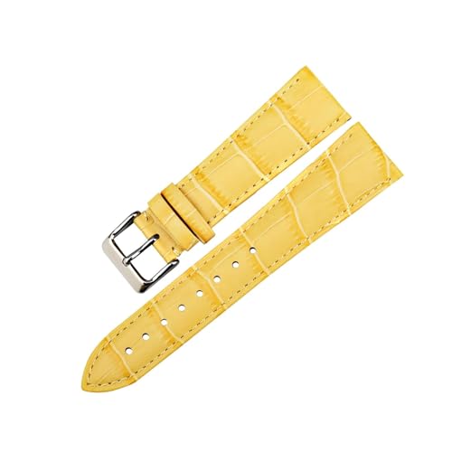 Breyhda Lederarmband für Damen – 12–22 mm schmales Ersatzarmband mit mehreren Größenoptionen,Gelb,22mm Breyhda Lederarmband für Damen – 12–22 mm schmales Ersatzarmband mit mehreren Größenoptionen,Gelb,22mm von Breyhda